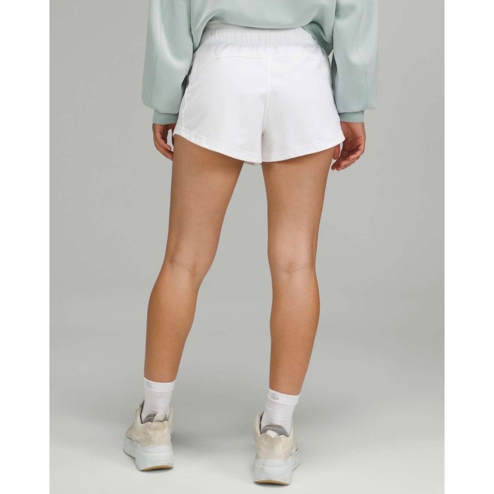 NWT Lululemon Inner Glow High-Rise Short 3" White 2 Gym Casual Lounge Summer - Picture 3 of 8